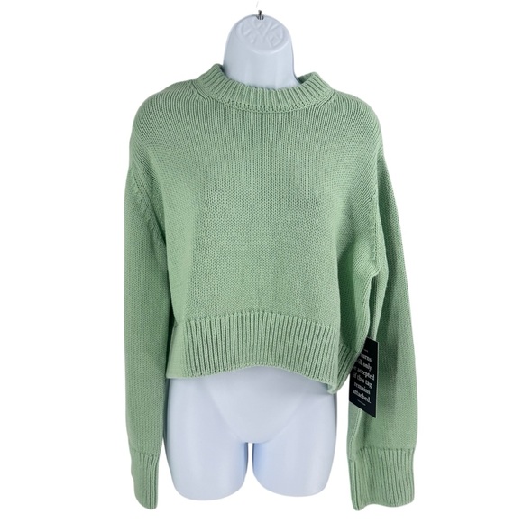 Tuckernuck NEW Mint Chip Aiden Chunky Knit Long Sleeve Crewneck Sweater Size S - Picture 2 of 7